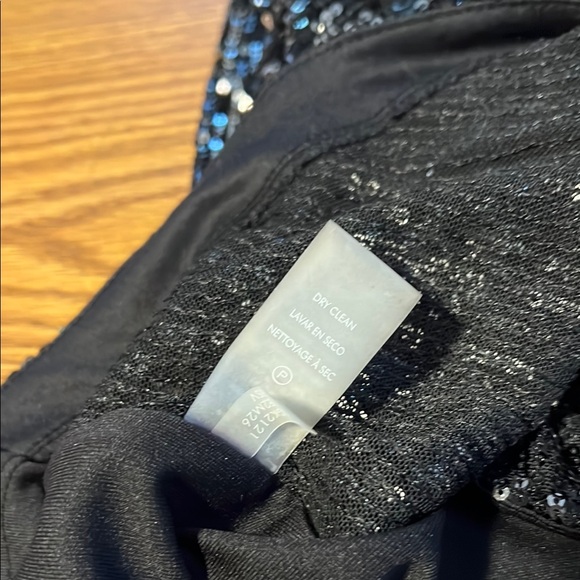 Calvin Klein Black Sequence Flare Dress (Size 12) - Picture 4 of 6